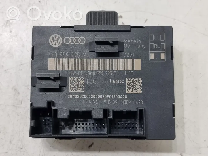 Audi A6 S6 C6 4F Unité de commande module de porte 4F0959795M