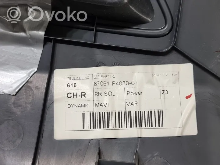 Toyota C-HR Garniture panneau de porte arrière 67061F4030