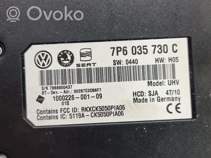 Volkswagen Jetta VI Bluetooth control unit module 7P6035730C