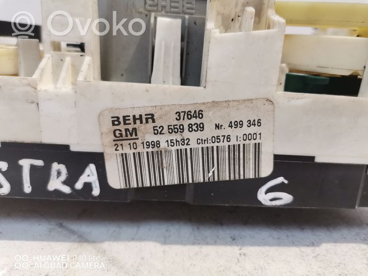 Opel Astra G Gaisa kondicioniera / klimata kontroles / salona apsildes vadības bloks (salonā) 52559839