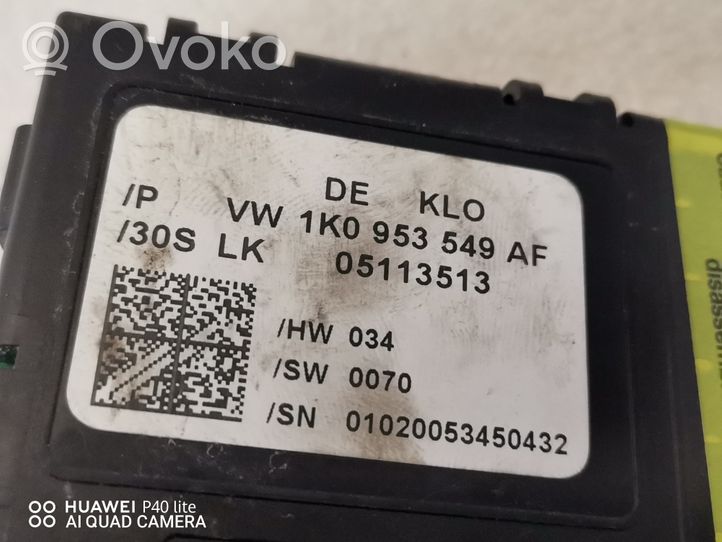 Volkswagen PASSAT B7 Vairo padėties (kampo) daviklis 1K0953549AF