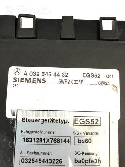 Mercedes-Benz ML W163 Module de contrôle de boîte de vitesses ECU A0325454432