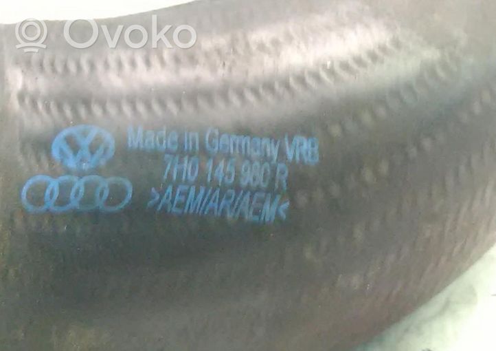 Volkswagen Transporter - Caravelle T5 Support, tuyau de refroidissement intermédiaire 7H0145980R