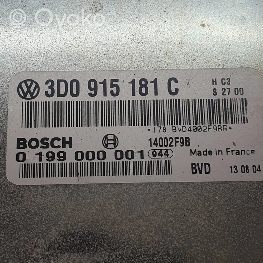 Volkswagen Phaeton Muut ohjainlaitteet/moduulit 3D0915181C