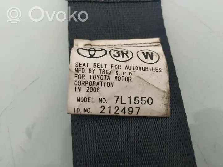Toyota Corolla Verso AR10 Pas bezpieczeństwa fotela tylnego 7L1550