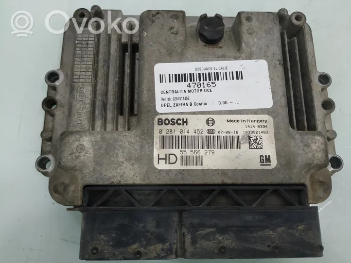 Opel Zafira B Engine control unit/module 0281014452