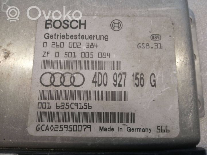 Audi A8 S8 D2 4D Sterownik / Moduł skrzyni biegów 4D0927156G