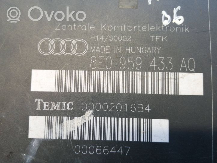 Audi A4 S4 B6 8E 8H Komforto modulis 8E0959433AQ