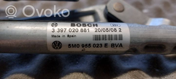 Volkswagen Golf Plus Mechanizm i silniczek wycieraczek szyby przedniej / czołowej 5M0955023E