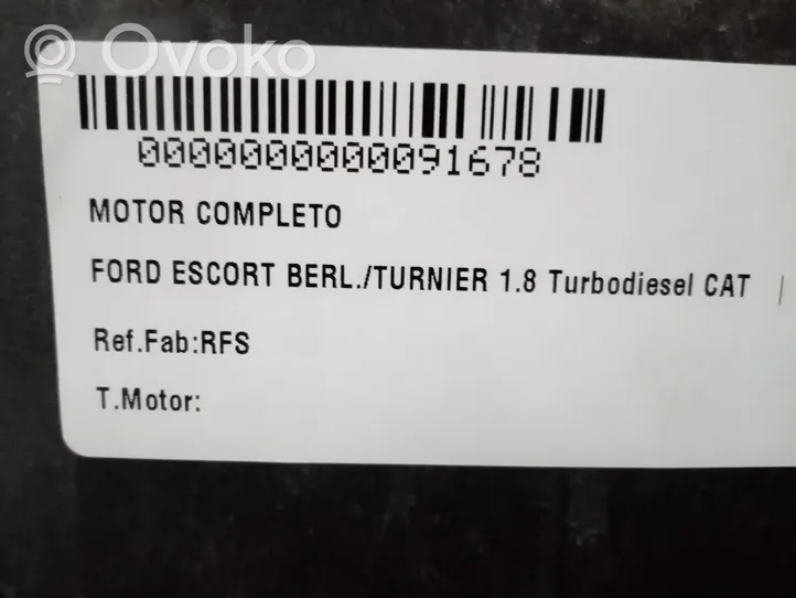 Ford Escort Moottori RFS