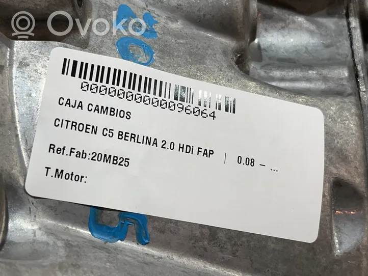 Citroen C5 Scatola del cambio manuale a 6 velocità 20MB25
