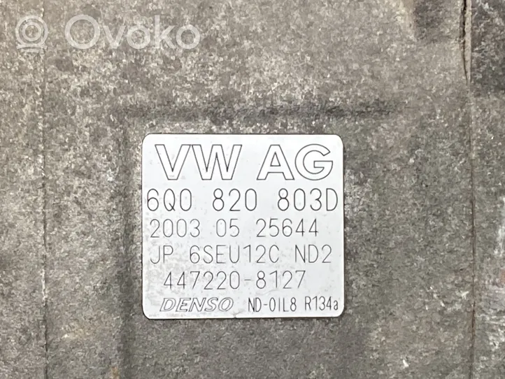 Volkswagen Polo Kompresor / Sprężarka klimatyzacji A/C 6Q0820803D