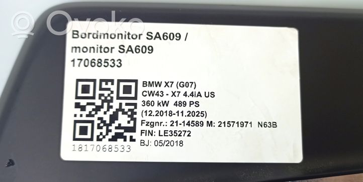 BMW X7 G07 Monitor / wyświetlacz / ekran 021954