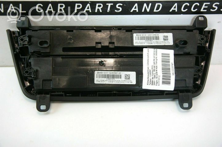 BMW 3 F30 F35 F31 Console centrale, commande chauffage/clim 014269