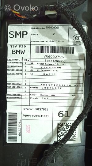 BMW X2 F39 Garniture de panneau carte de porte avant 021511