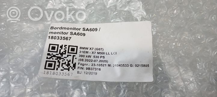 BMW X7 G07 Ekranas/ displėjus/ ekraniukas 024438