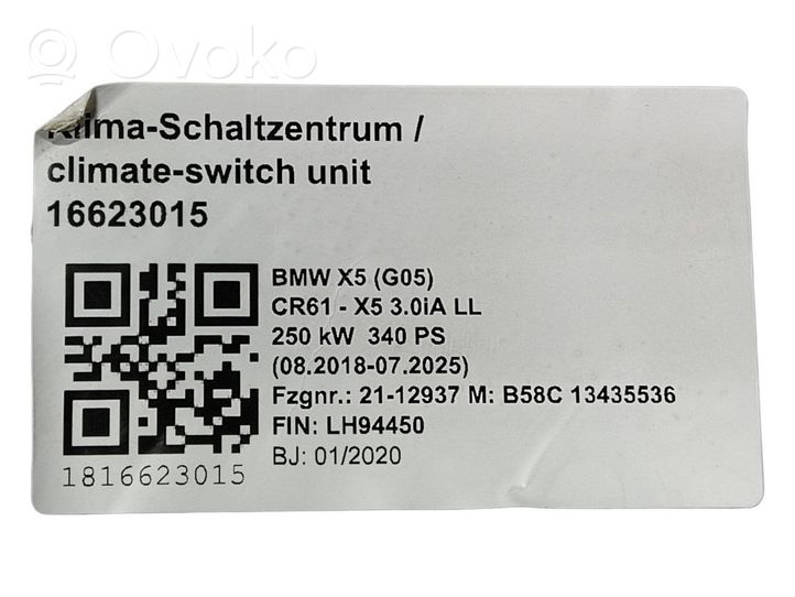 BMW X5 G05 Panel klimatyzacji 9458523