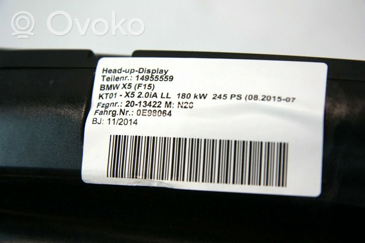 BMW X5M F85 Schermo del visore a sovrimpressione 015536