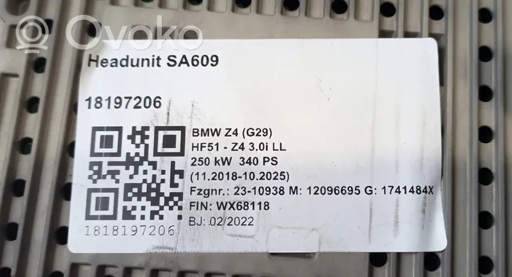 BMW Z4 g29 Unità principale autoradio/CD/DVD/GPS 027261