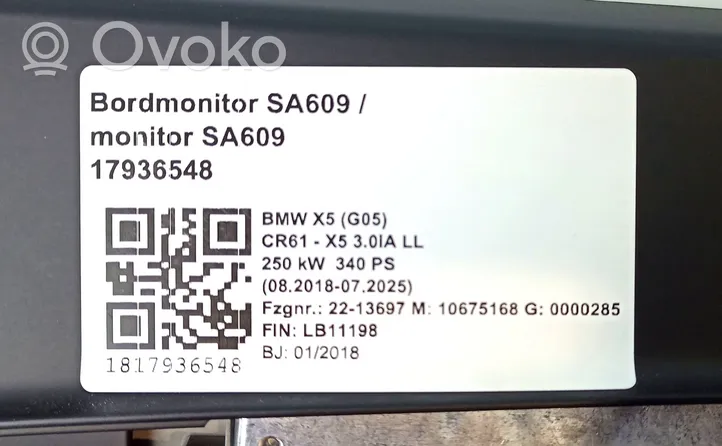 BMW X5 G05 Monitor / wyświetlacz / ekran 024054