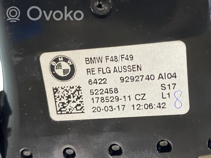 BMW X1 F48 F49 Kojelaudan keskiosan tuuletussuuttimen ritilä 9292741