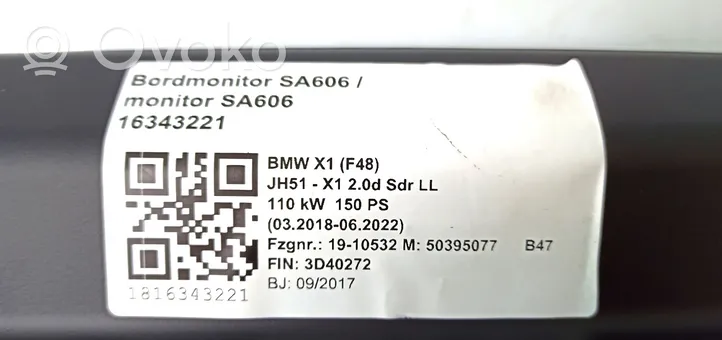 BMW X1 F48 F49 Monitori/näyttö/pieni näyttö 028827