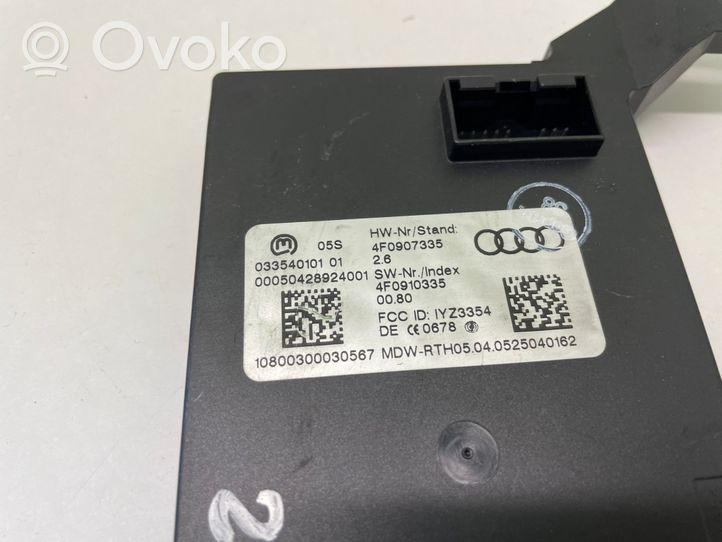 Audi A6 S6 C6 4F Beraktės sistemos KESSY (keyless) valdymo blokas/ modulis 4F0907335