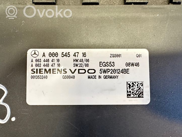 Mercedes-Benz C W204 Sterownik / Moduł skrzyni biegów A0005454716