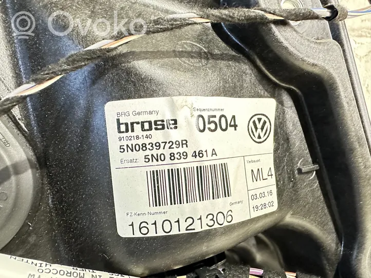 Volkswagen Tiguan Fensterhebermechanismus ohne Motor Tür hinten 5N0839461A