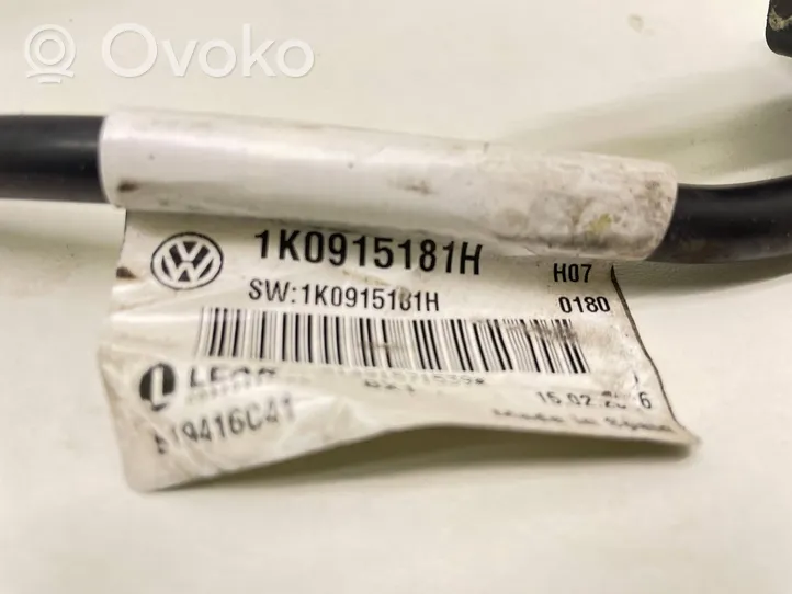 Volkswagen Tiguan Câble négatif masse batterie 1K0915181H