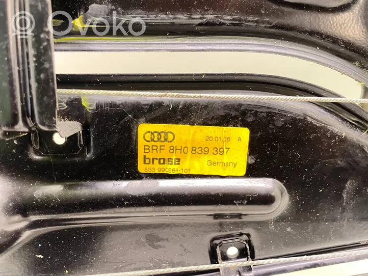 Audi A4 S4 B7 8E 8H El. Lango pakėlimo mechanizmo komplektas 8H0839397