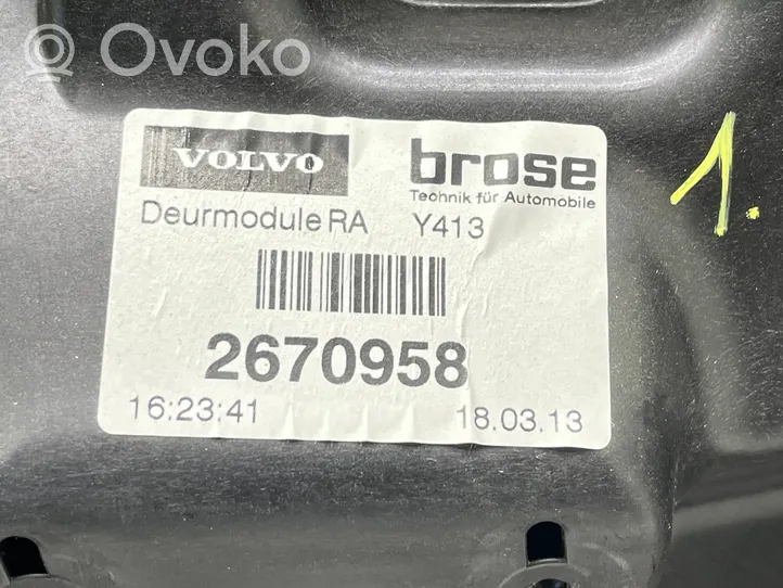 Volvo XC60 Mécanisme manuel vitre arrière 30753330