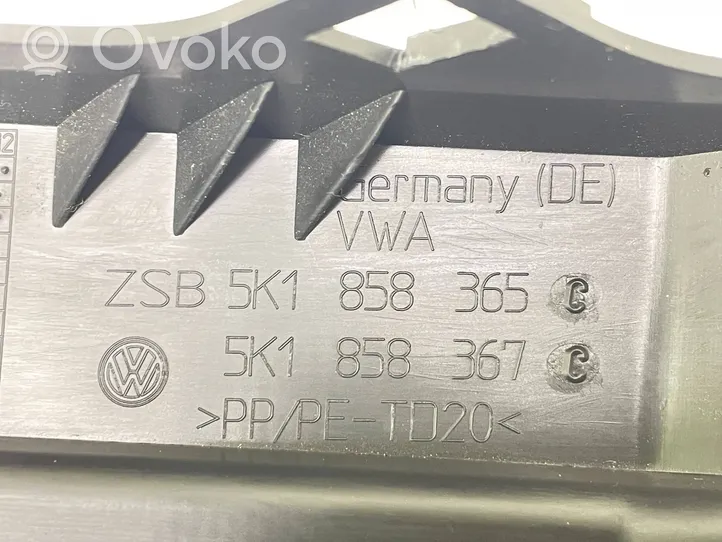 Volkswagen Golf VI Revestimiento de los botones de la parte inferior del panel 5K1858365C