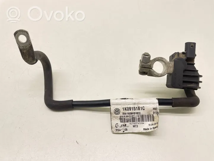 Volkswagen Golf VI Câble négatif masse batterie 1K0915181C