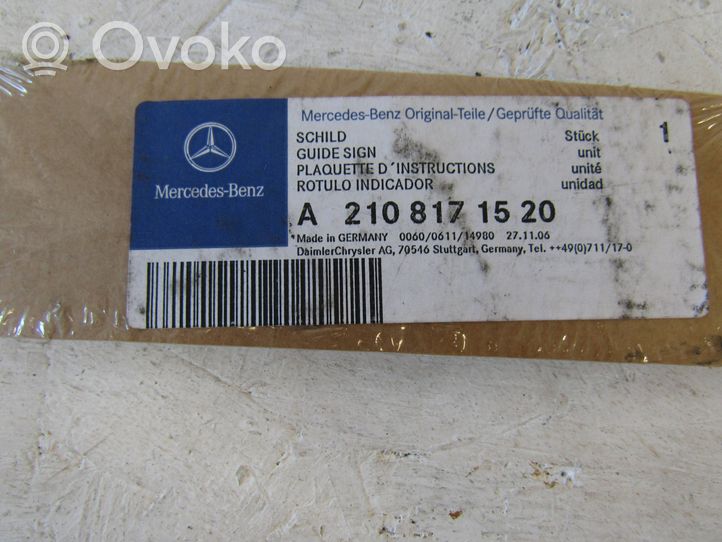 Mercedes-Benz E W210 Inny emblemat / znaczek A2108171520