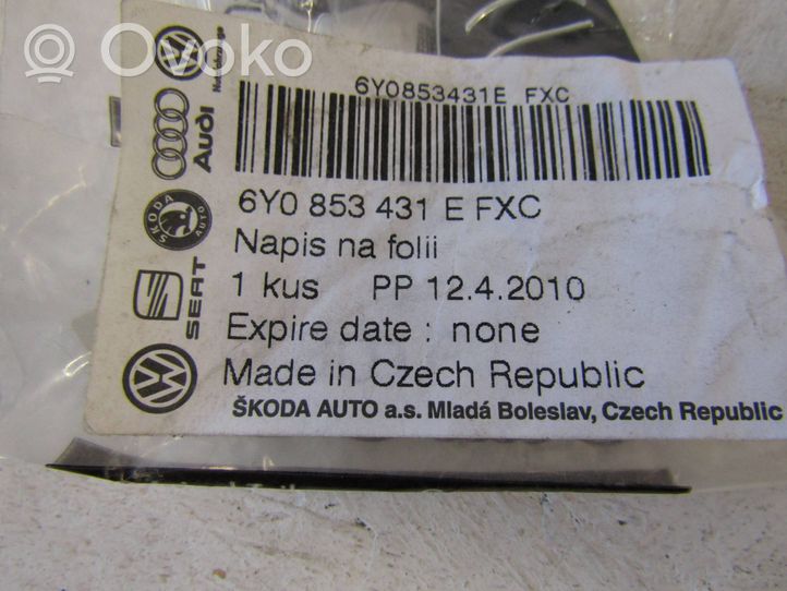 Skoda Fabia Mk1 (6Y) Inny emblemat / znaczek 6Y0853431E