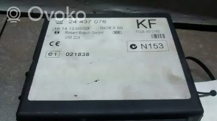 Opel Zafira A Oven keskuslukituksen ohjausyksikön moduuli 24437076