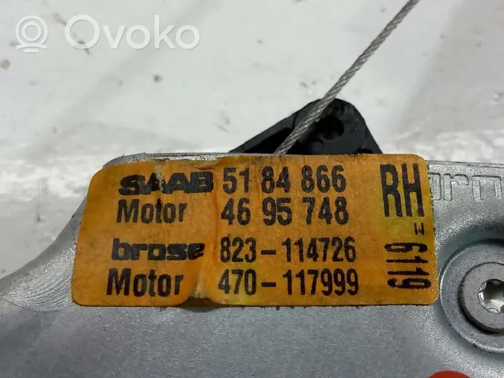 Saab 9-5 Elektryczny podnośnik szyby drzwi tylnych 5184866