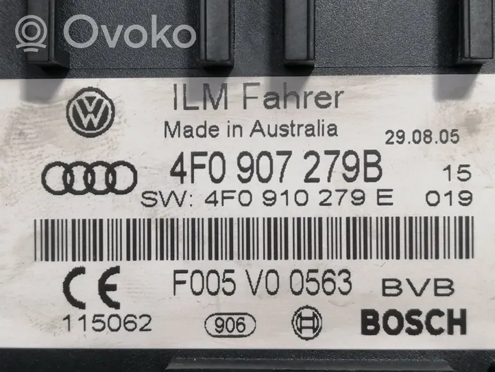 Audi A6 S6 C6 4F Kiti valdymo blokai/ moduliai 4F0907279B
