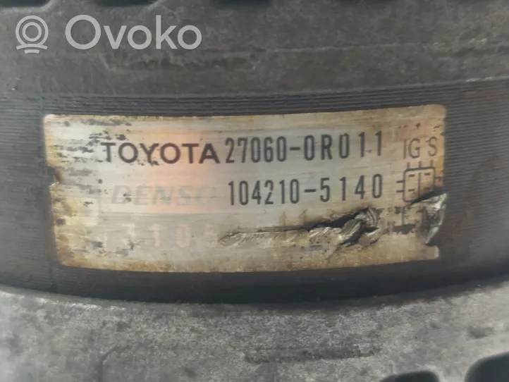 Toyota Auris 150 Generatore/alternatore 1042105140