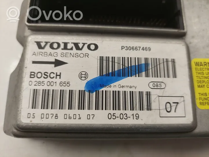 Volvo S60 Блок управления надувных подушек 0285001655