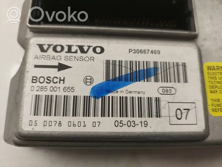 Volvo S60 Sterownik / Moduł Airbag 0285001655