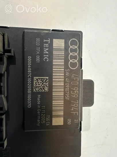 Audi A6 S6 C6 4F Durų elektronikos valdymo blokas 4F0959794F