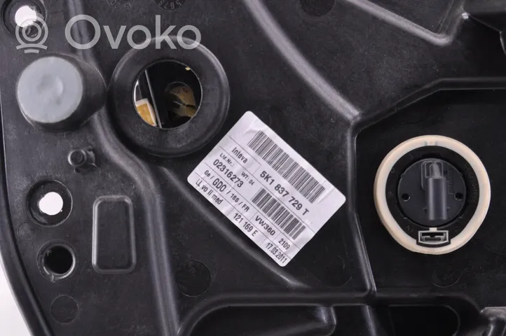 Volkswagen Golf VI Elektryczny podnośnik szyby drzwi przednich 5K0837755