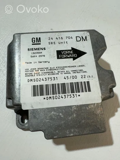 Opel Zafira A Airbag control unit/module 24416704