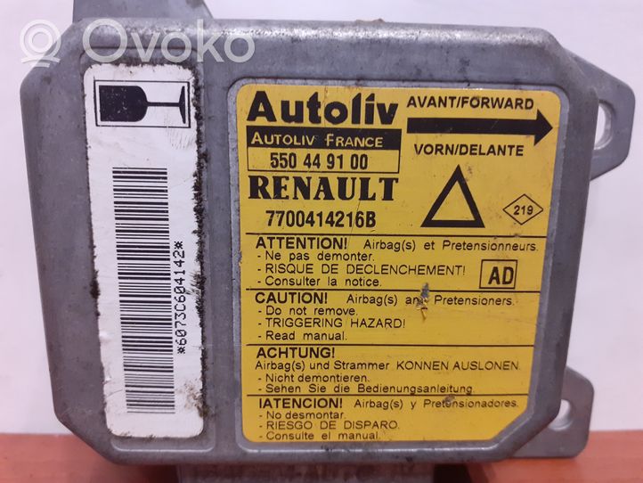 Renault Laguna I Centralina/modulo airbag 550449100