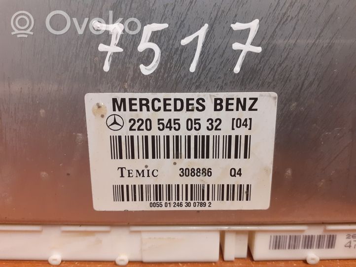 Mercedes-Benz S W220 Ilmajousituksen ohjainlaite/moduuli, takana 7517