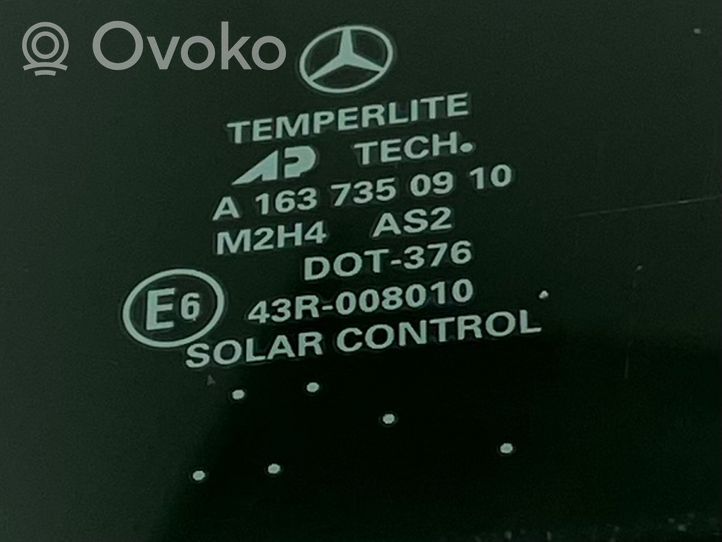 Mercedes-Benz ML W163 Takaoven ikkunalasi A1637350910