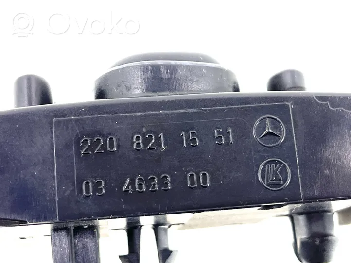 Mercedes-Benz S W220 Interruptor del espejo lateral 2208211551