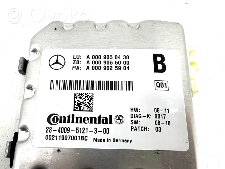 Mercedes-Benz C W204 Caméra pare-brise A0009050438